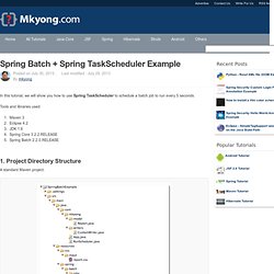Spring Batch + Spring TaskScheduler example - Nightly