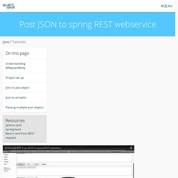 Post JSON to spring REST webservice