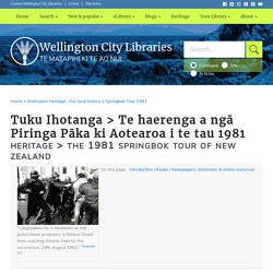 Wellington City Library - Springbok Tour 1981