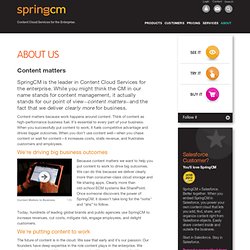 About SpringCM: Because Content Matters - SpringCM