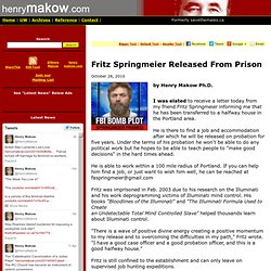 Fritz Springmeier Released From Prison