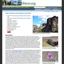 Alder Springs-Lower Whychus Creek Hike - Hiking in Portland, Oregon and Washington