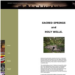 Sacred springs, holy wells, prayers and offerings