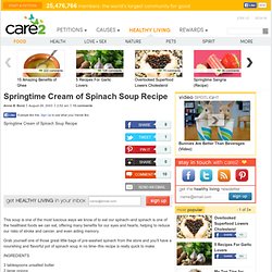 Springtime Cream of Spinach Soup Recipe
