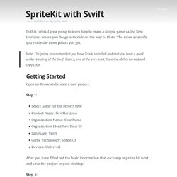 SpriteKit with Swift