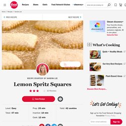 Lemon Spritz Squares Recipe : Sandra Lee