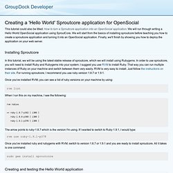 Developer - Creating a 'Hello World' Sproutcore application for OpenSocial