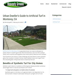 Spruce Up Urban Homes with Artificial Turf in Monterey, CA