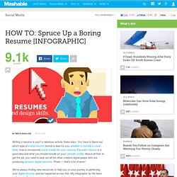 HOW TO: Spruce Up a Boring Resume [INFOGRAPHIC]