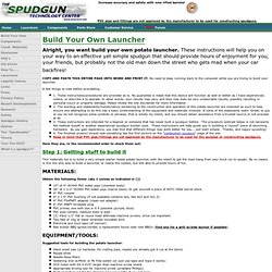 The Spudgun Technology Center - Your Source for Spudgun Parts, information, and more!