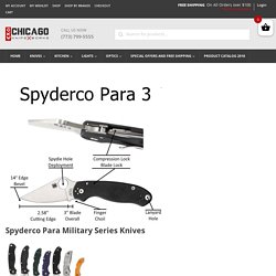 Spyderco Para Military Series Knives - Spyderco Para 3