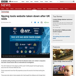 Spying tools website taken down after UK raids