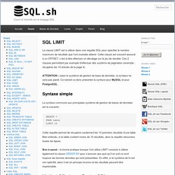 SQL LIMIT