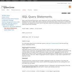 SQL Query Statements