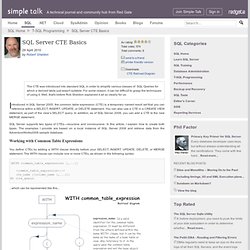 SQL Server CTE Basics