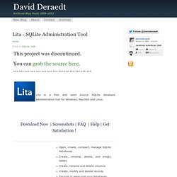 Lita - SQLite Administration Tool