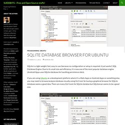 SQLite Database Browser for Ubuntu - Iceweasel