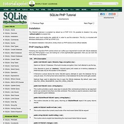 SQLite PHP Tutorial