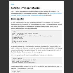 SQLite Python tutorial