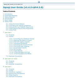 Sqoop User Guide (v1.4.2-cdh4.2.0)