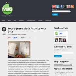 Four Square Math Activity with Dice