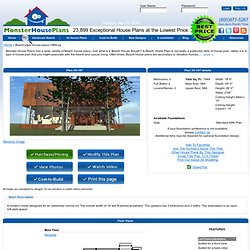 Beach Style House Plans - 1968 Square Foot Home , 2 Story, 3 Bedroom and 2 Bath, 0 Garage Stalls by Monster House Plans - Plan 39-187