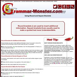 Using Round and Square Brackets - Grammar Lesson on Brackets