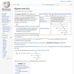 Square root of 3