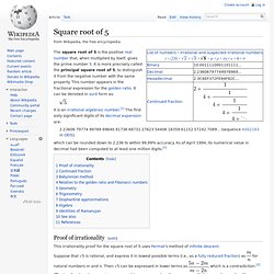 Square root of 5