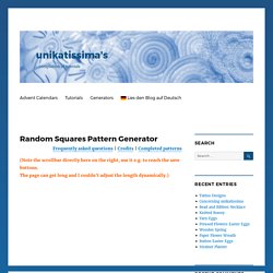 Random Squares Pattern Generator – unikatissima's