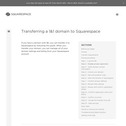 Transferring a 1&1 domain to Squarespace – Help