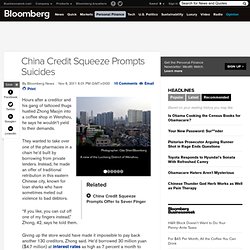 China Credit Squeeze Prompts Suicides, Violence