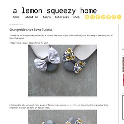 Changeable Shoe Bows Tutorial