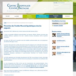 Prévention des Troubles Musculo Squelettiques chez les soignants - Centre Hospitalier du Centre Bretagne