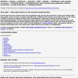 Webmail server guide - qmail, vpopmail, mysql, courier-imap, squirrelmail, qmail-scanner, clam antivirus, spamassassin