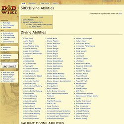 SRD:Divine Abilities