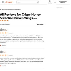 Crispy Honey Sriracha Chicken Wings Recipe