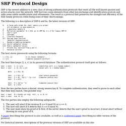 SRP: Design Specifications