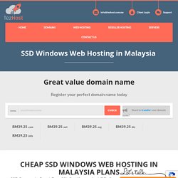 SSD Windows Web Hosting in Malaysia -