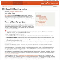 SSH/OpenSSH/PortForwarding