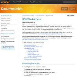SSH/Shell Access