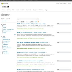 ssis - Microsoft TechNet Search