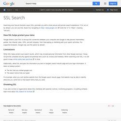 SSL Search - Web Search Help