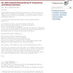 SSLiveSteam] Reassembling I.P. Engineering Jane/Mamod Cylinders