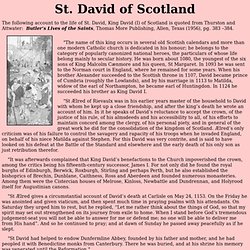 St. David of Scotland