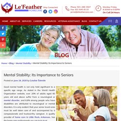 Mental Stability: Its Importance to Seniors