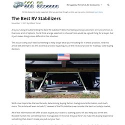12 Best RV Stabilizers Reviewed and Rated in 2021
