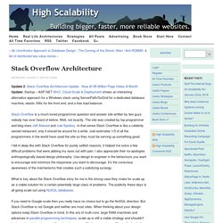 Stack Overflow Architecture