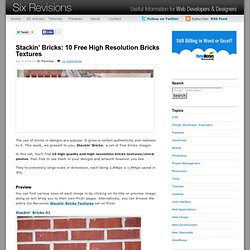 Stackin' Bricks: 10 Free High Resolution Bricks Textures