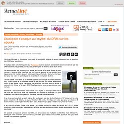 Stackpole s'attaque au 'mythe' du DRM sur les ebooks - ActuaLitt